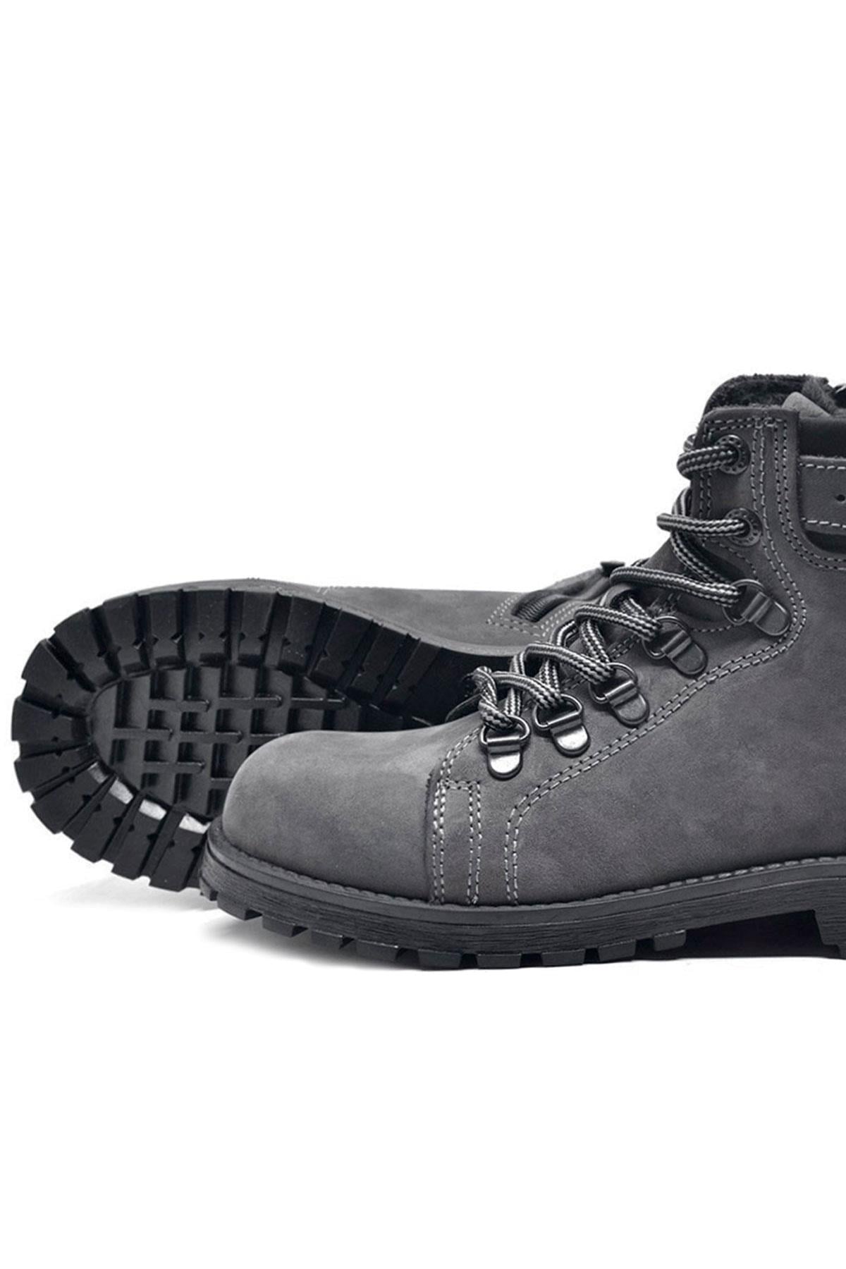 Rakerplus Griffon Genuine Leather Grey Grown Kids Boots