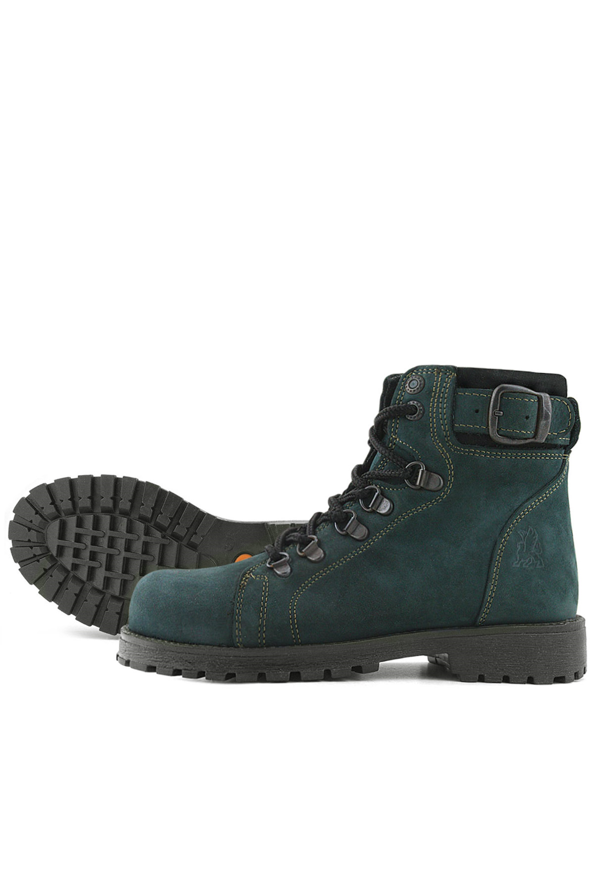 Rakerplus Griffon Genuine Leather Green Zippered Winter Kids' Boots