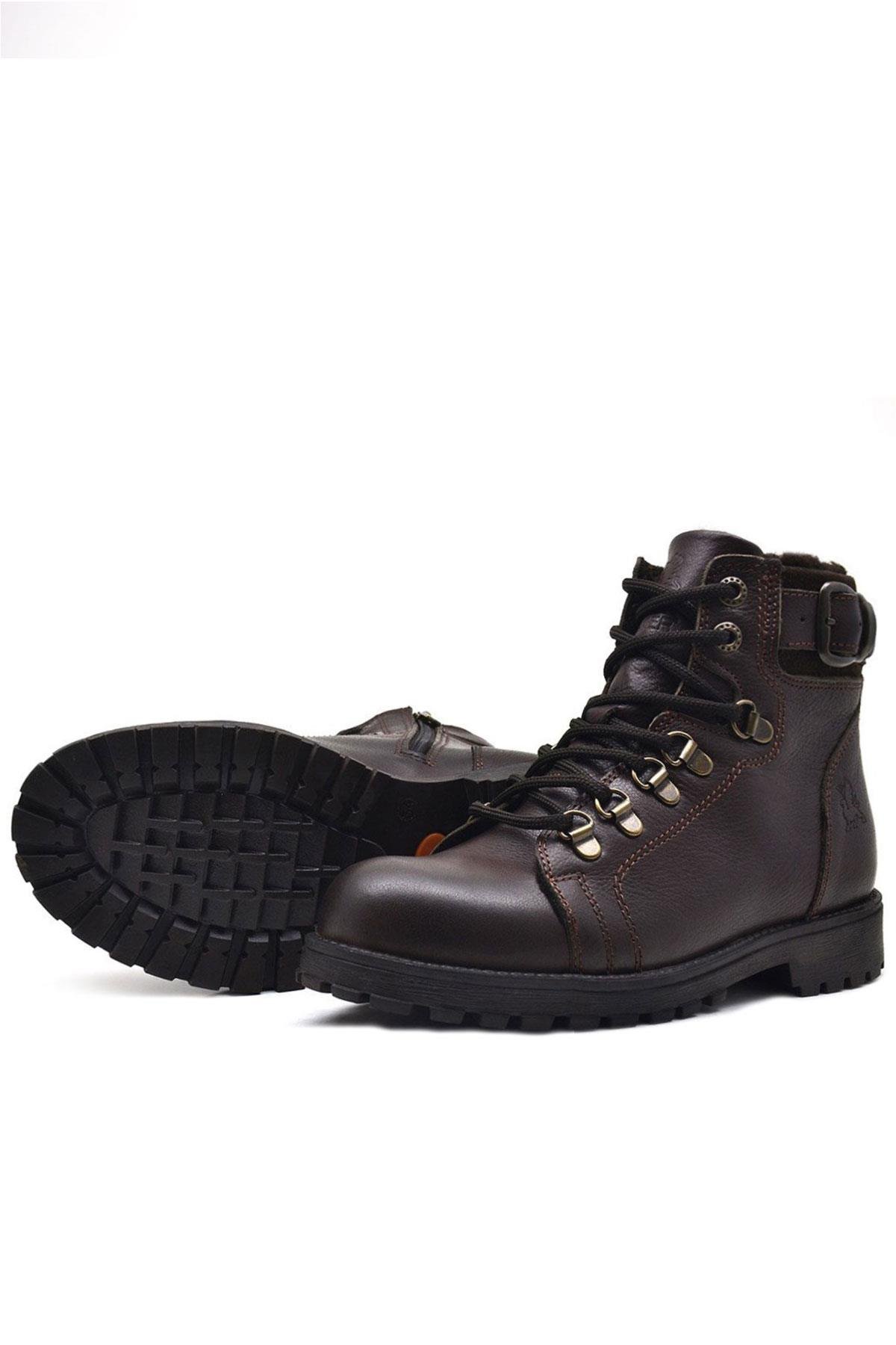 Rakerplus Griffon Hakiki Deri Fermuarlı Kışlık Çocuk Bot