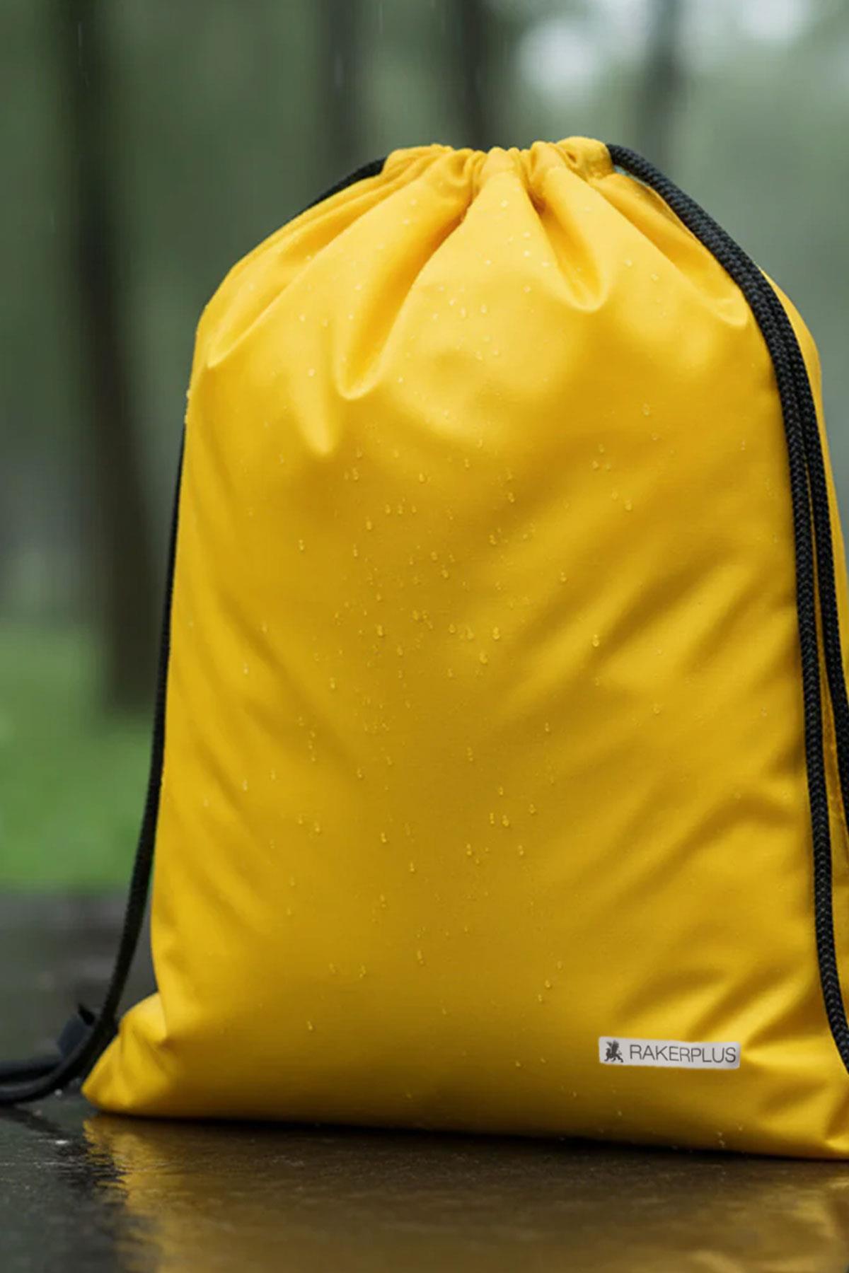 Rakerplus Sarı 32x45 cm Su Geçirmez Büzgülü Krampon ve Spor Çantası