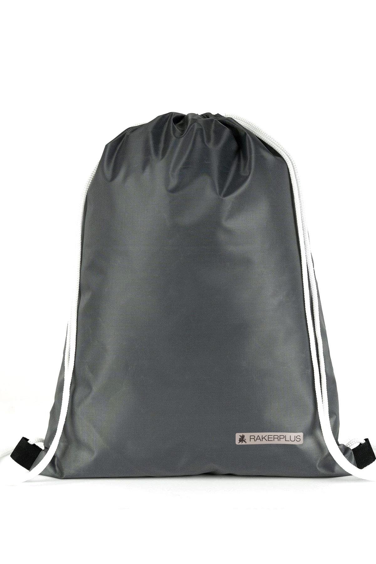 Rakerplus Antrasit 32x45 cm Su Geçirmez Büzgülü Krampon ve Spor Çantası