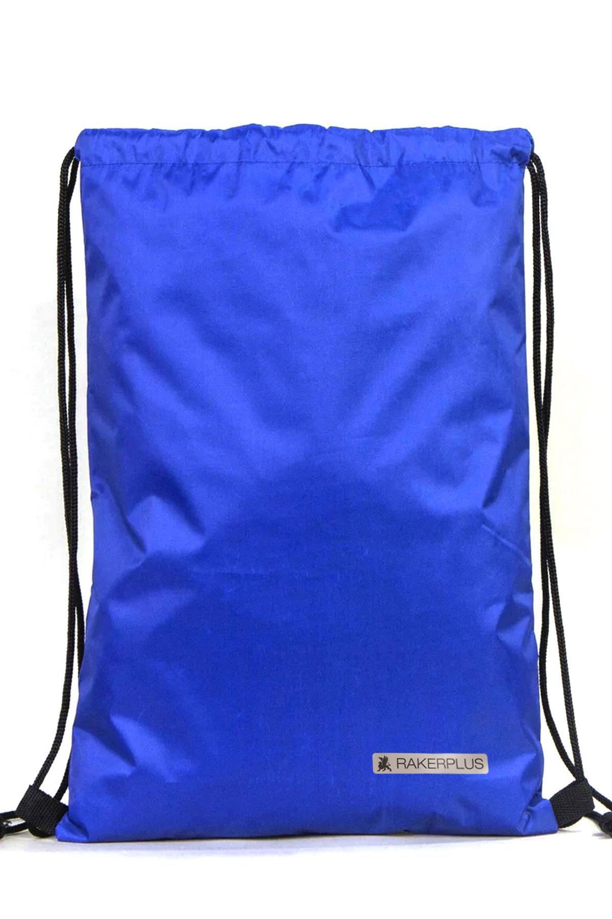 Rakerplus Saks Mavi 32x45 cm Su Geçirmez Büzgülü Krampon ve Spor Çantası