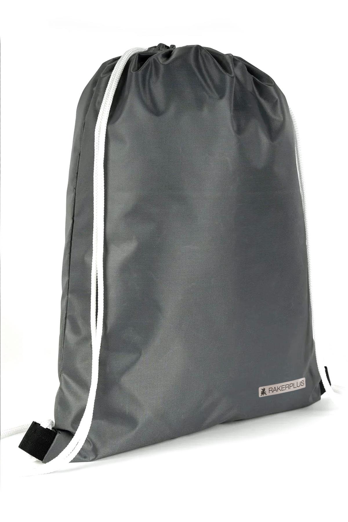 Rakerplus Antrasit 32x45 cm Su Geçirmez Büzgülü Krampon ve Spor Çantası