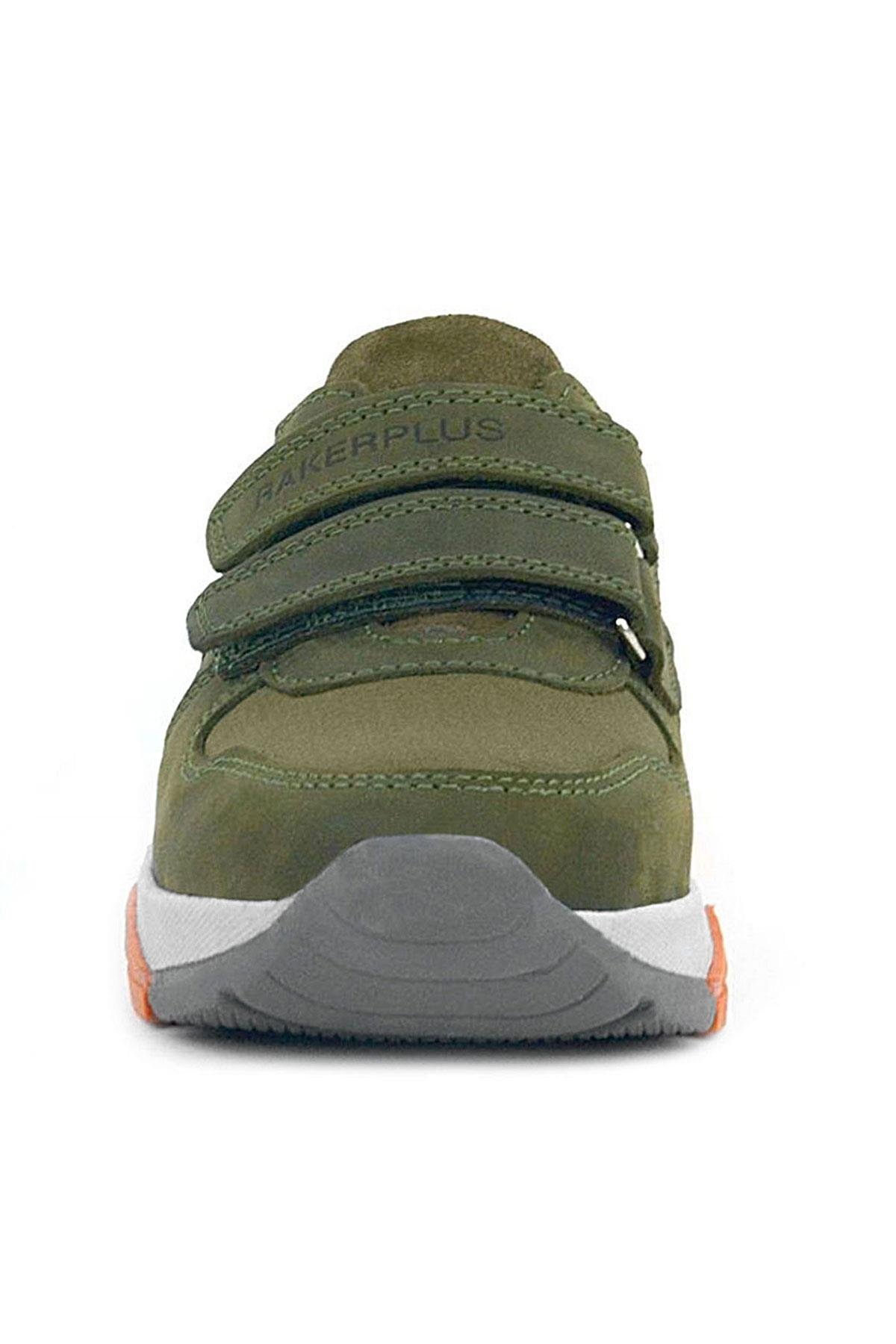 Rakerplus Genuine Leather Khaki Orange Yellow Kids Sneakers Sport Shoes