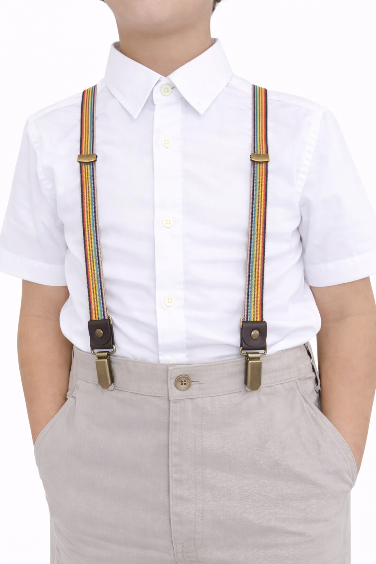 Rakerplus Ayarlanabilir Klipsli Çok Renkli Çocuk Kemer Pantolon Askısı