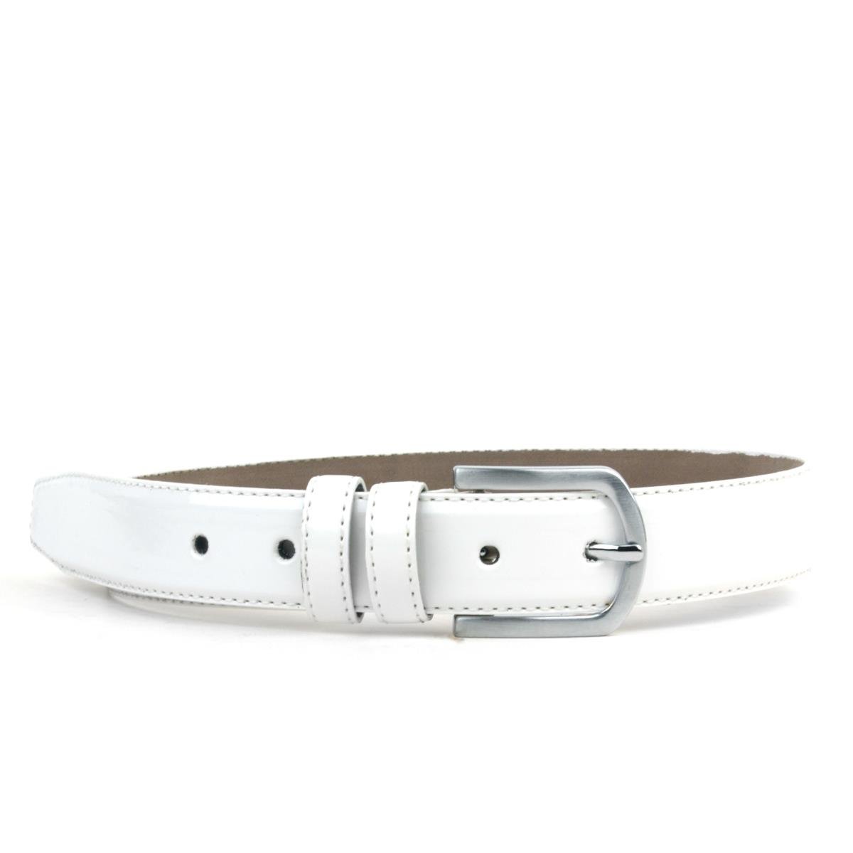 Rakerplus White Leather Boys Classic Belt 3.5 cm (85 110cm)