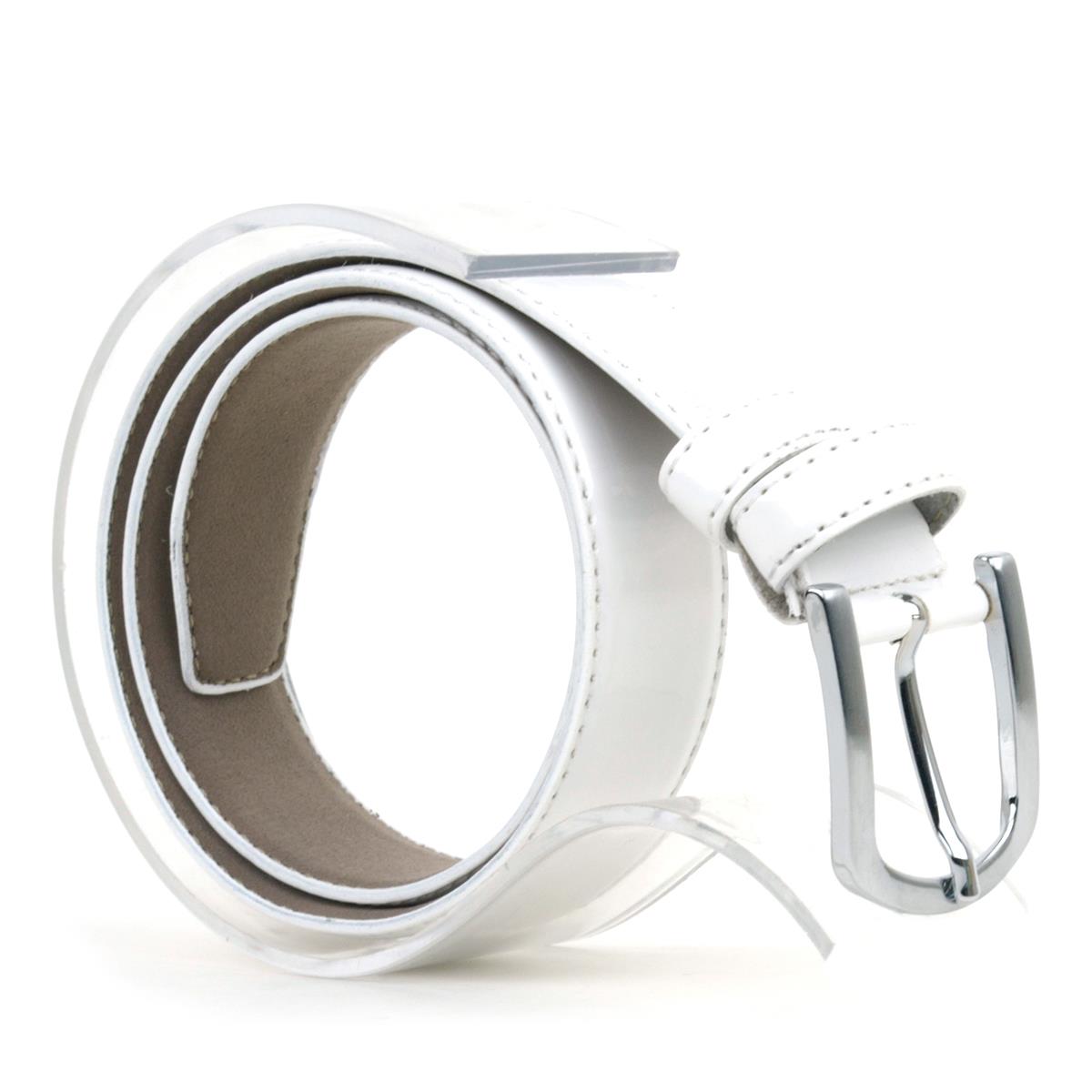 Rakerplus White Leather Boys Classic Belt 3.5 cm (85 110cm)