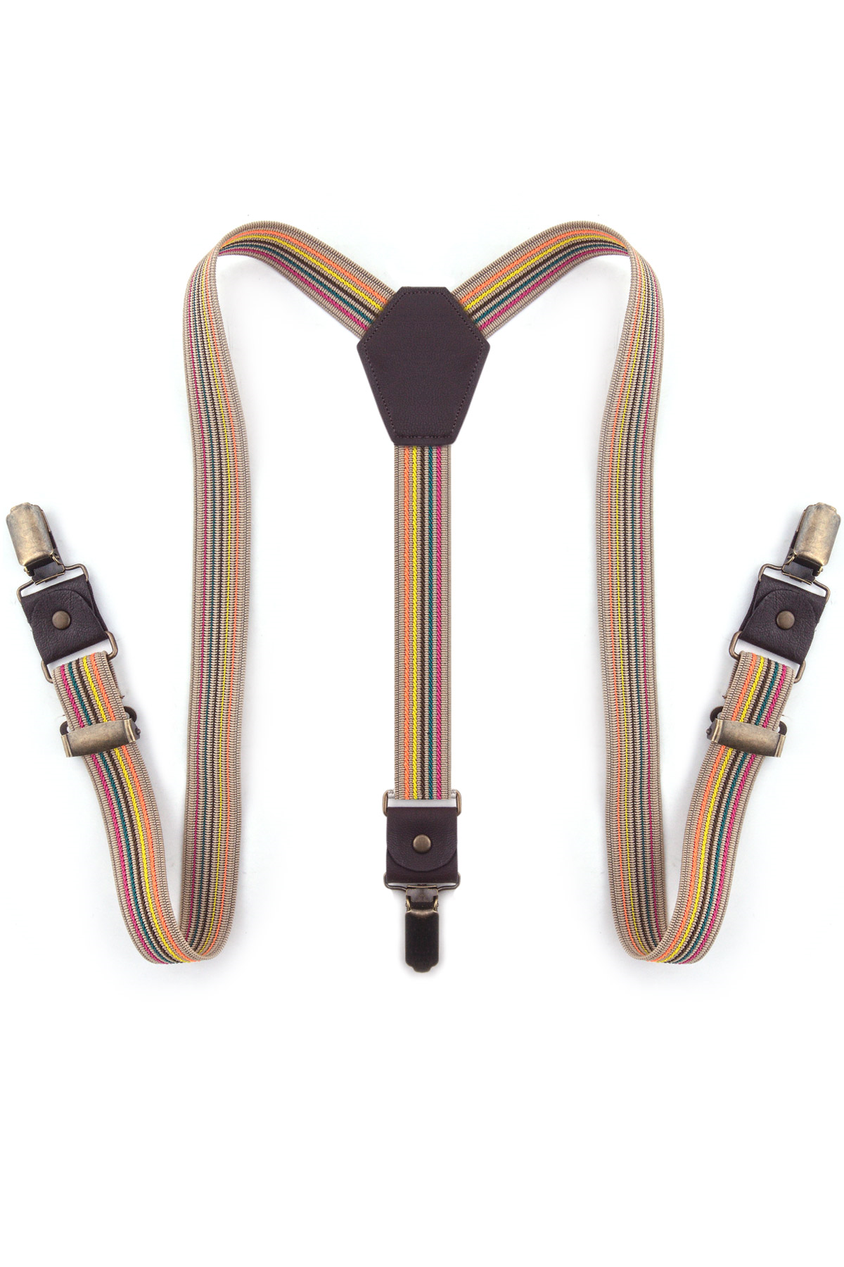 Rakerplus Ayarlanabilir Klipsli Çok Renkli Çocuk Kemer Pantolon Askısı