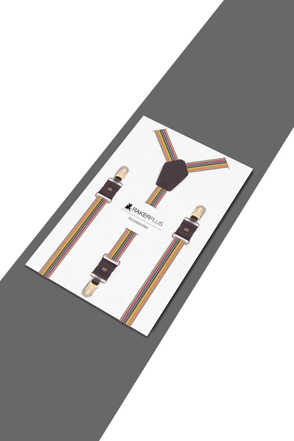 Rakerplus Ayarlanabilir Klipsli Çok Renkli Çocuk Kemer Pantolon Askısı