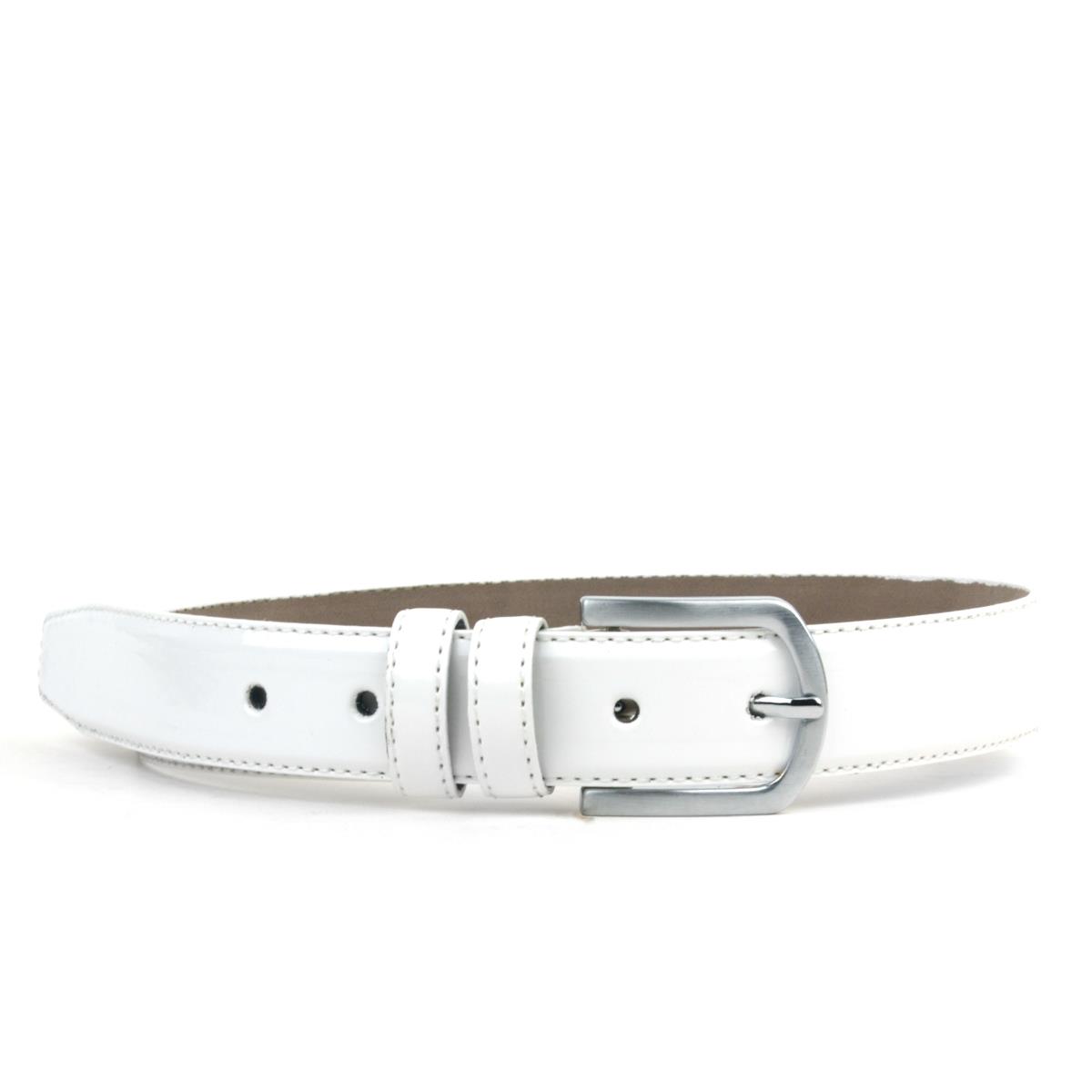 Rakerplus White Leather Boys Classic Belt 3.5 cm (85 110cm)