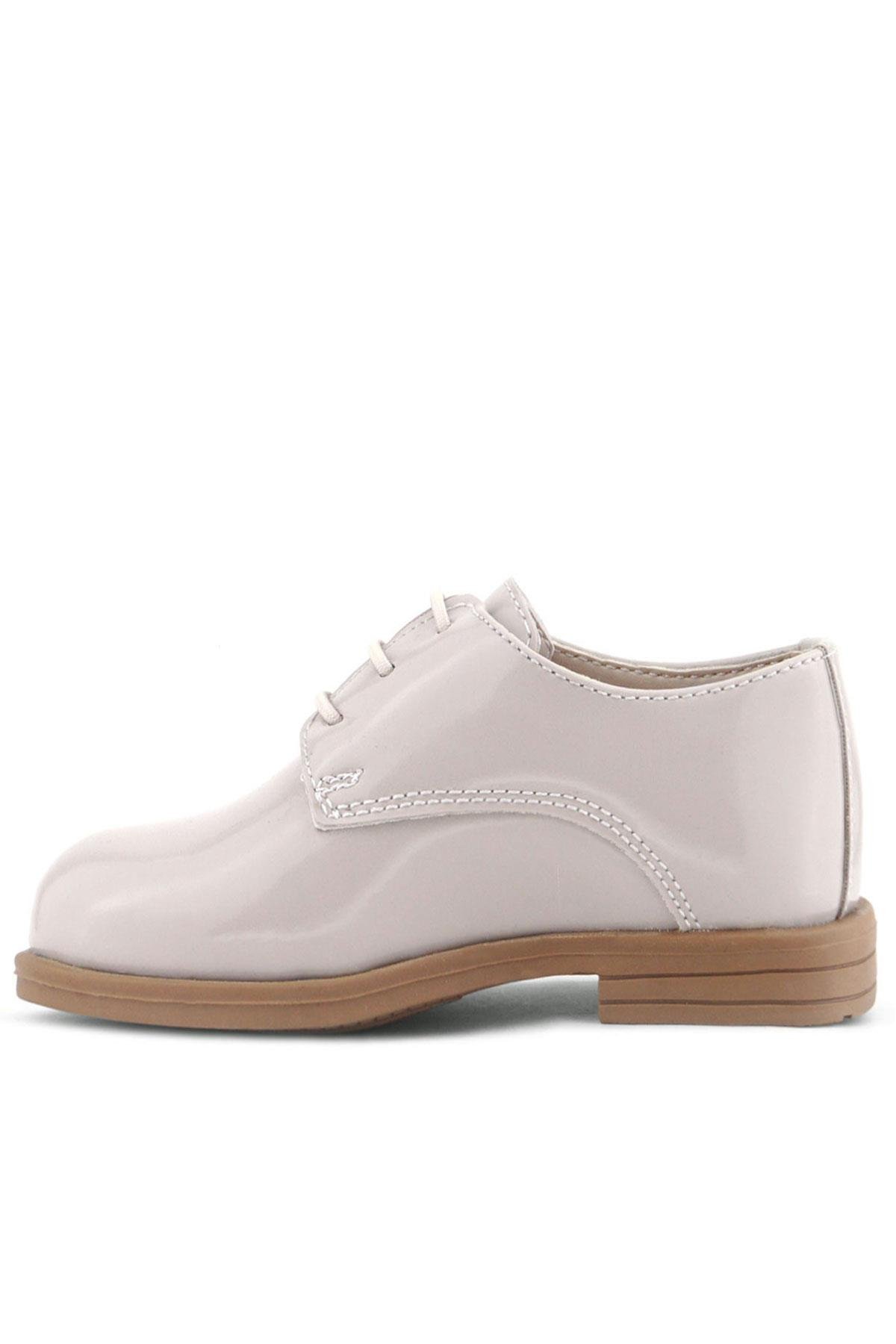 Rakerplus Krem Rugan Bağcıklı Oxford Çocuk Okul Ayakkabısı