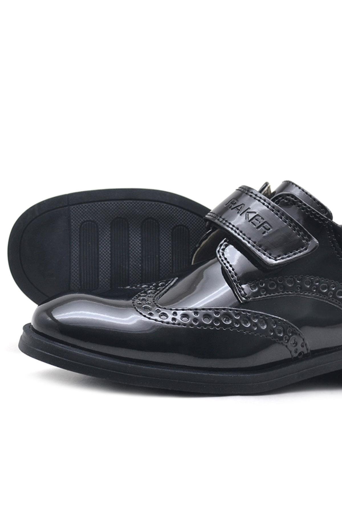 Rakerplus Cırtlı Oxford Erkek Çocuk Rugan Ayakkabı