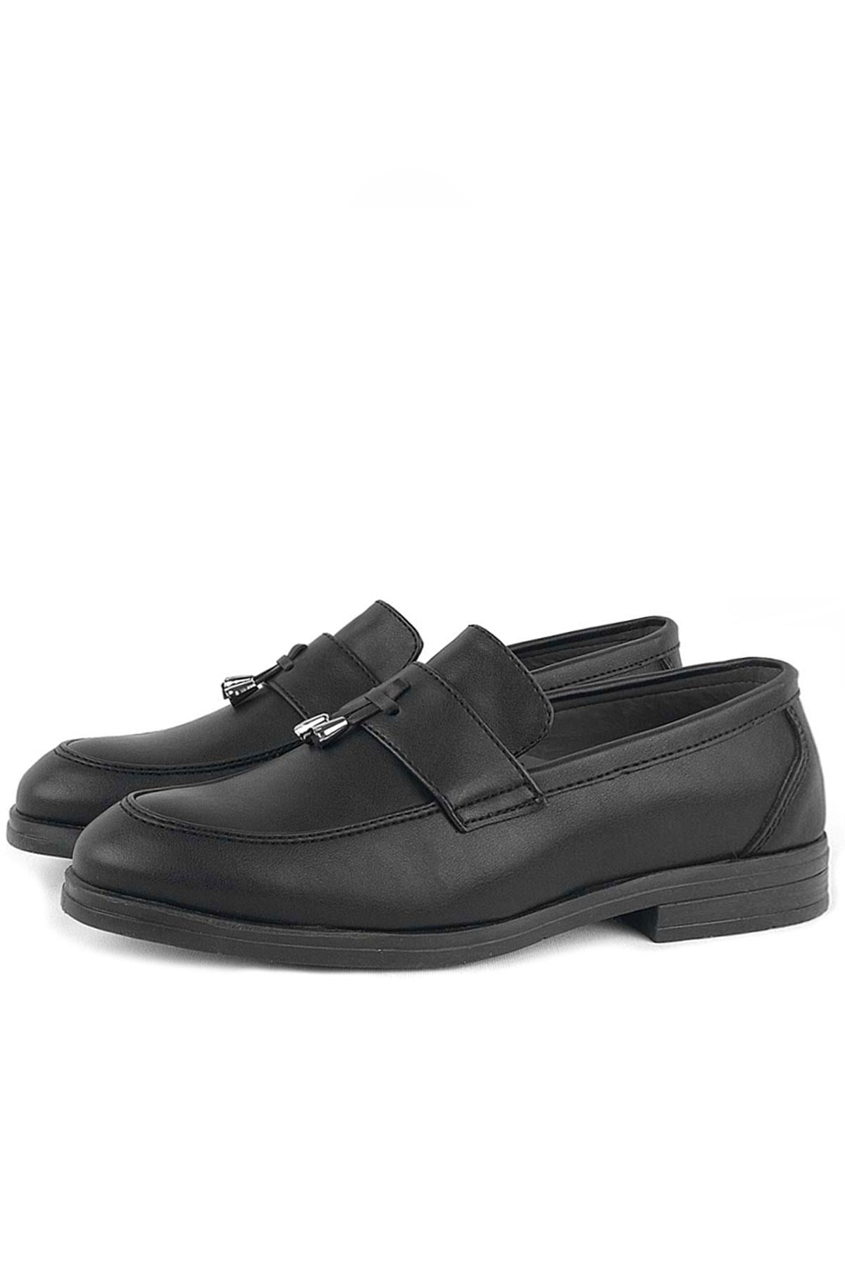 Rakerplus Black Classical Loafers For Boys