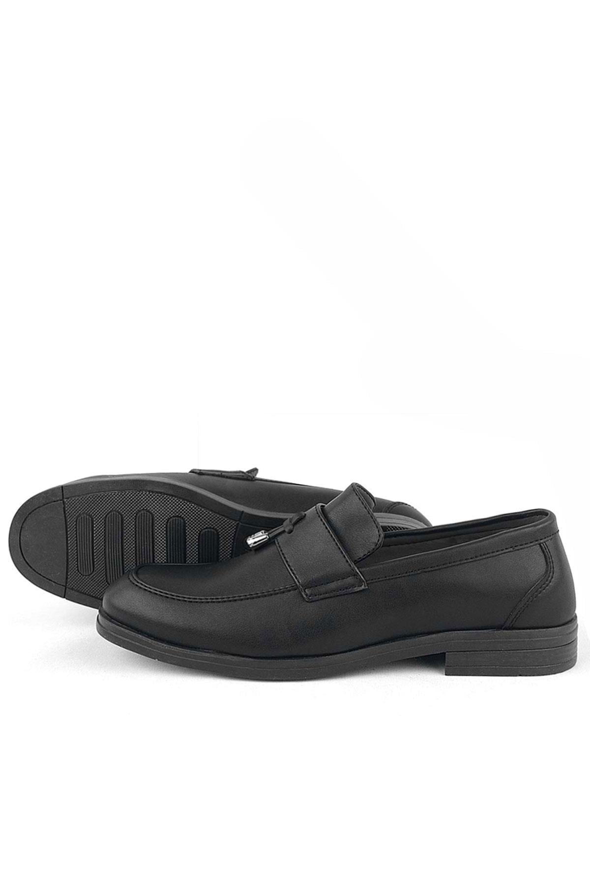 Rakerplus Black Classical Loafers For Boys