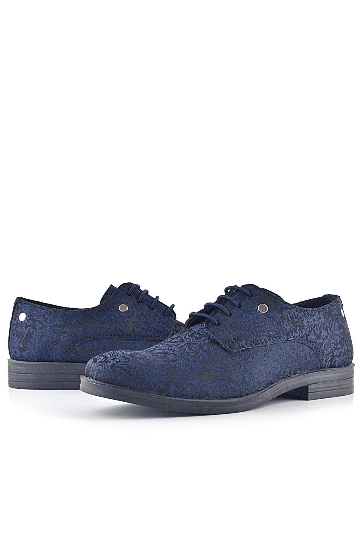 Rakerplus Lacivert Metal Detaylı Takım Elbise Çocuk Klasik Ayakkabı