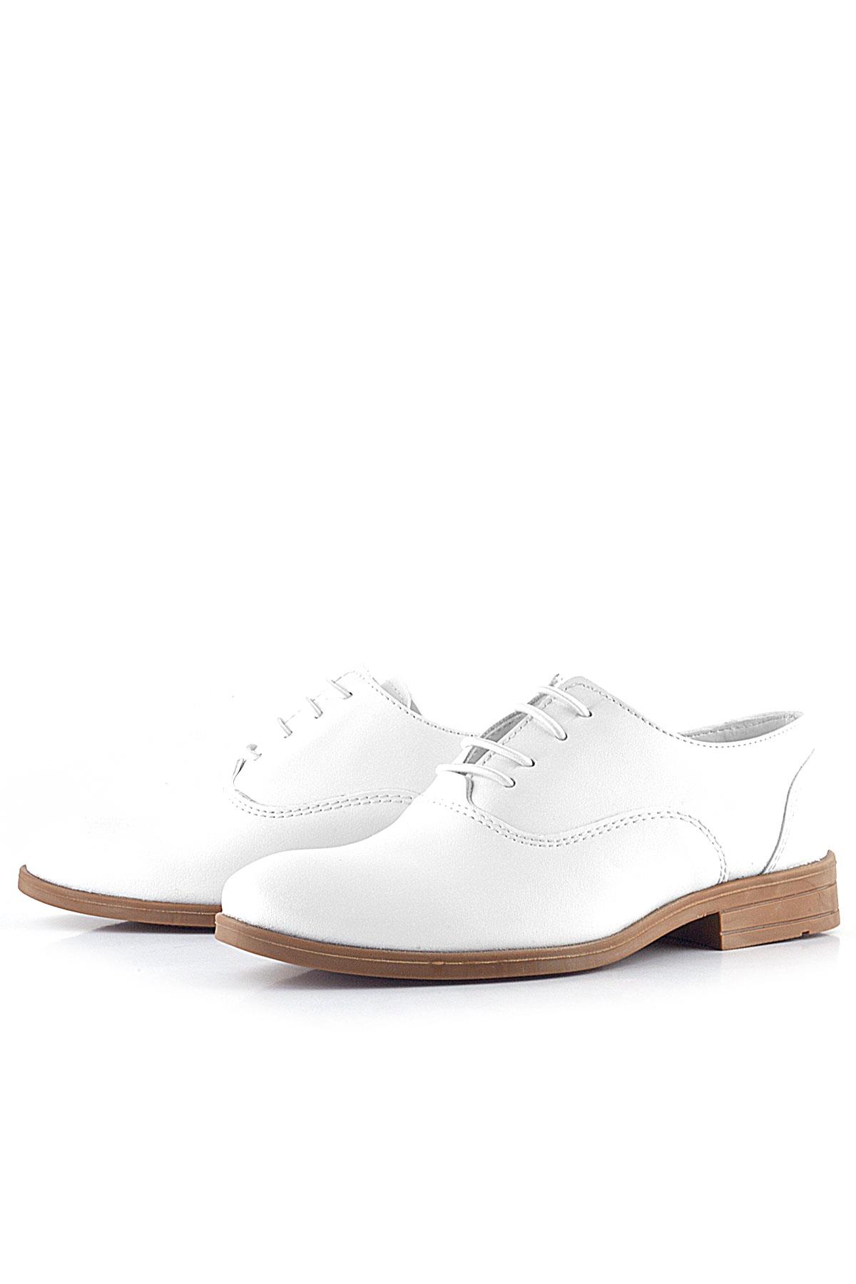 Rakerplus Smokin Beyaz Cilt Bağcıklı Çocuk Klasik Ayakkabısı