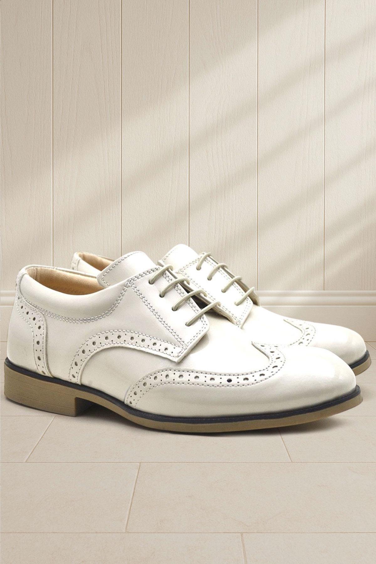 Rakerplus Bej Rugan Bağcıklı Klasik Erkek Çocuk Ayakkabı