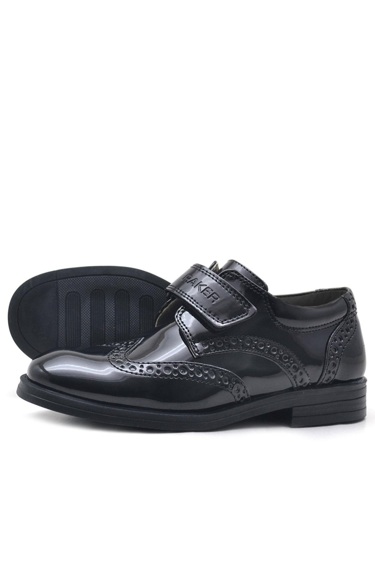 Rakerplus Cırtlı Oxford Erkek Çocuk Rugan Ayakkabı