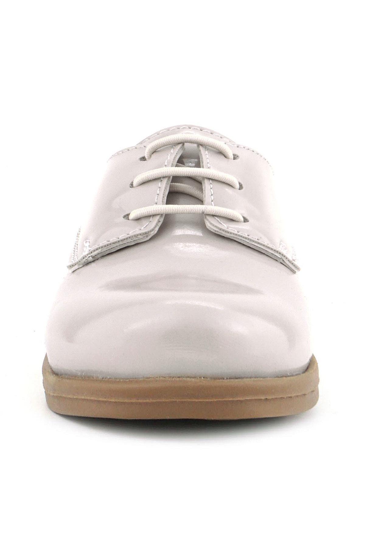 Rakerplus Krem Rugan Bağcıklı Oxford Çocuk Okul Ayakkabısı