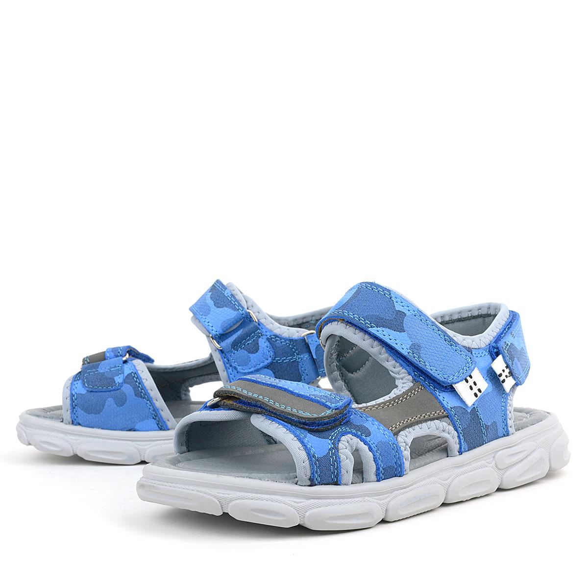Rakerplus Wisps Hakiki Deri Saks Mavi Çocuk Sandalet Ayakkabı