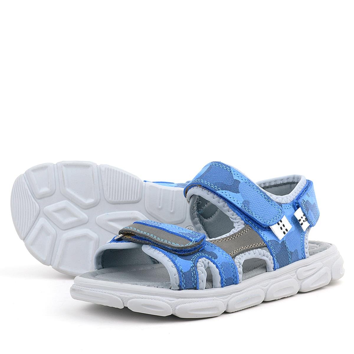 Rakerplus Wisps Hakiki Deri Saks Mavi Çocuk Sandalet Ayakkabı