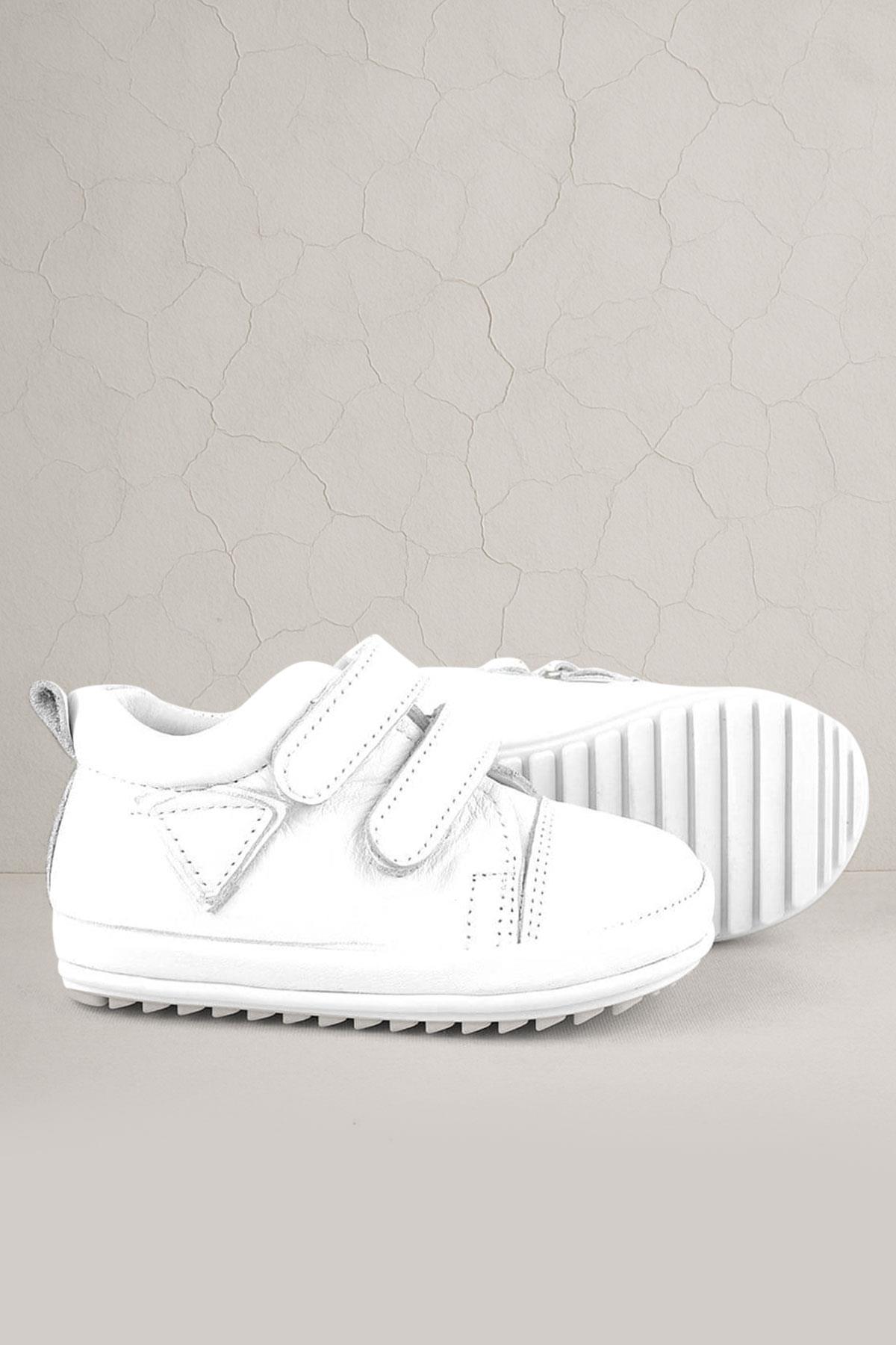 Rakerplus Scrat Genuine Leather White First Step Toddler Baby Shoes