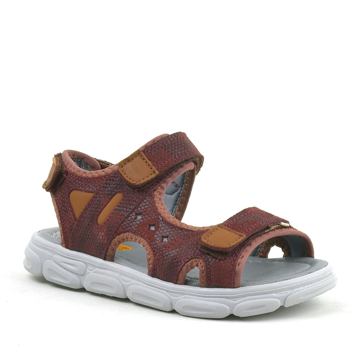 Rakerplus Flint Genuine Leather Claret Red Kids Sandals