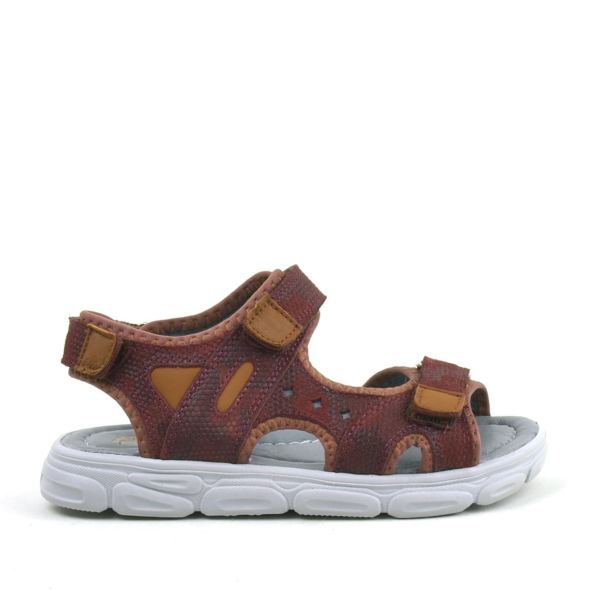 Rakerplus Flint Genuine Leather Claret Red Kids Sandals