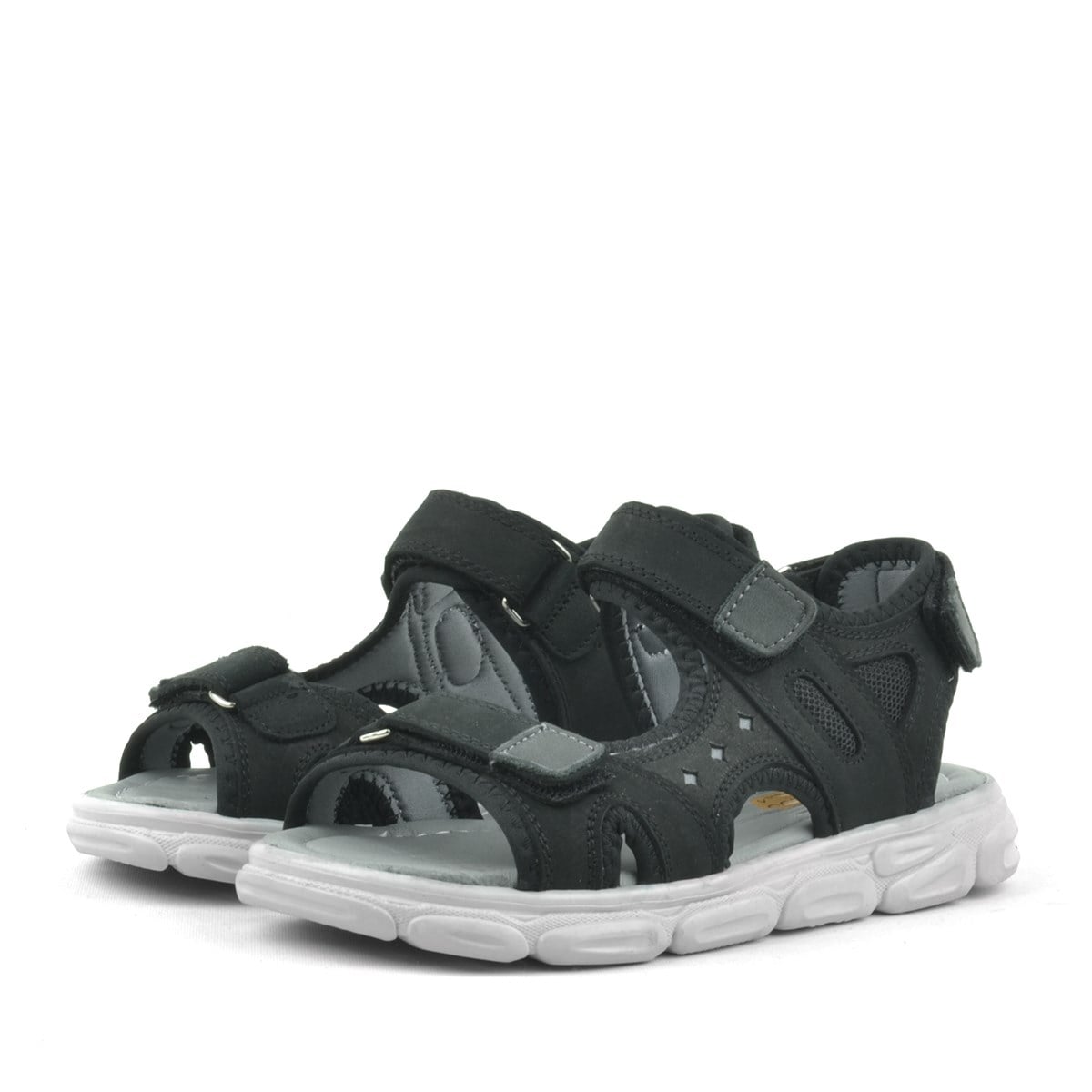 Rakerplus Flint Genuine Leather Black Kids Sandals