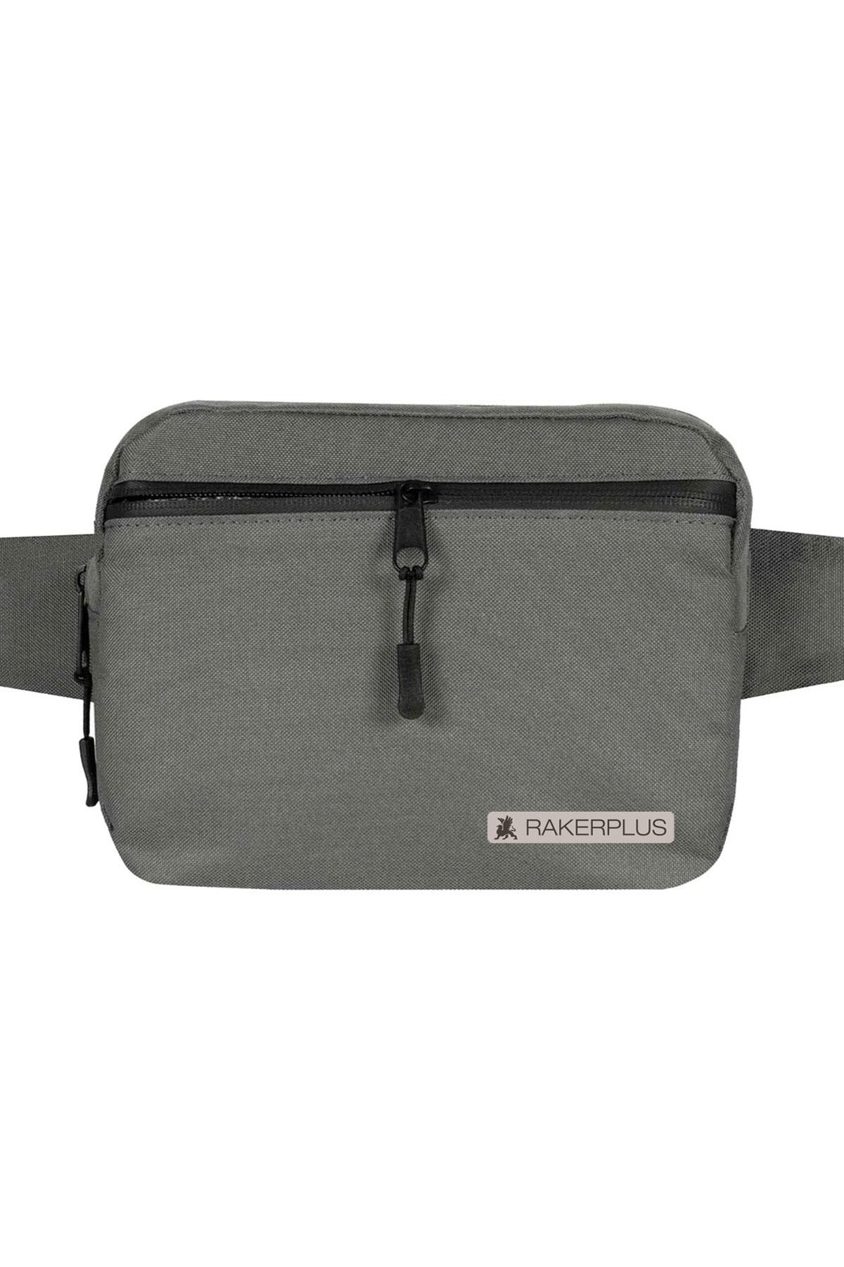 Rakerplus Gri Unisex Minimal 21x15x5 cm Bel ve Göğüs Çantası RC-0001-GR