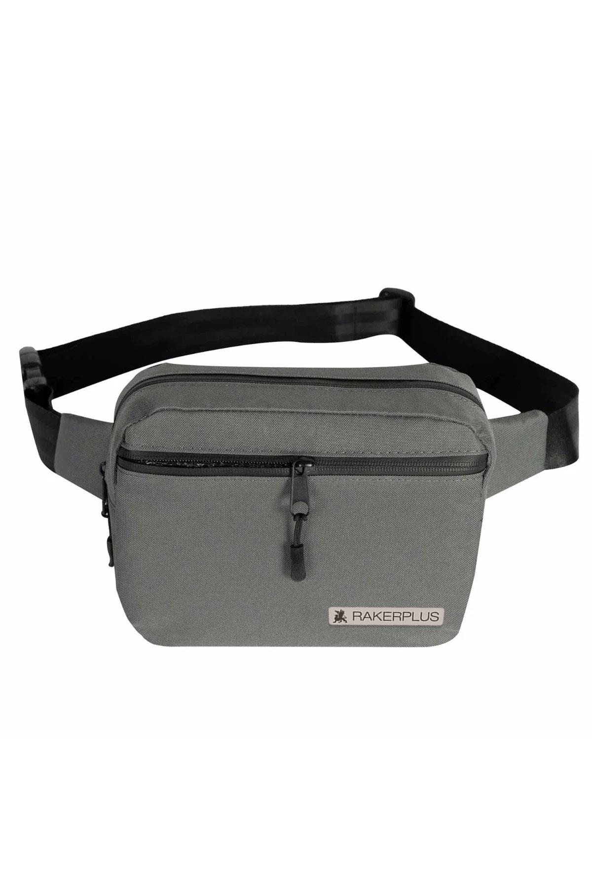 Rakerplus Gri Unisex Minimal 21x15x5 cm Bel ve Göğüs Çantası RC-0001-GR