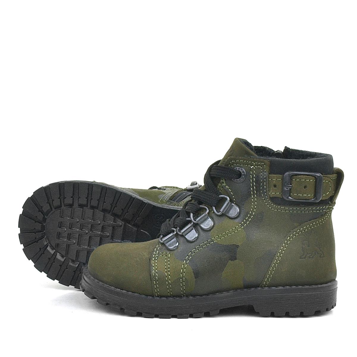 Rakerplus Griffon Hakiki Deri Haki Yeşil Kamuflaj Bebek Bot