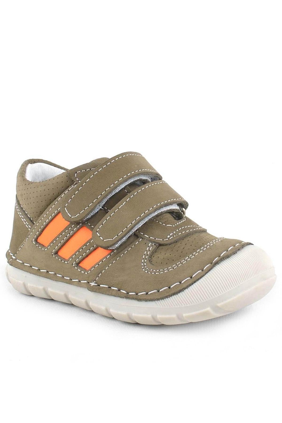 Rakerplus Genuine Leather Khaki First Step Unisex Baby Shoes R520-HK.19