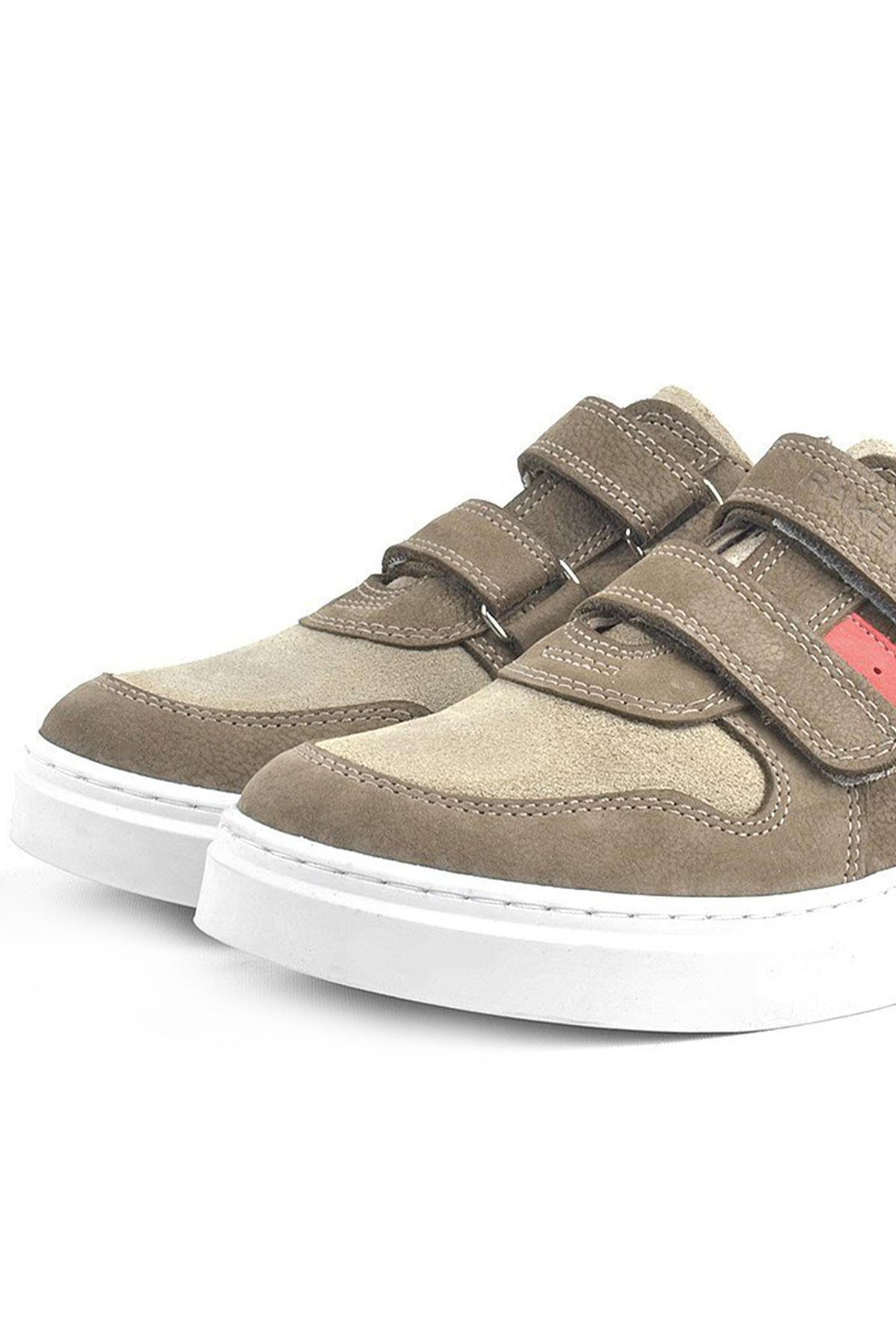 Rakerplus Genuine Leather Beige Color Boy's Sport Shoes 3751-KMT.36