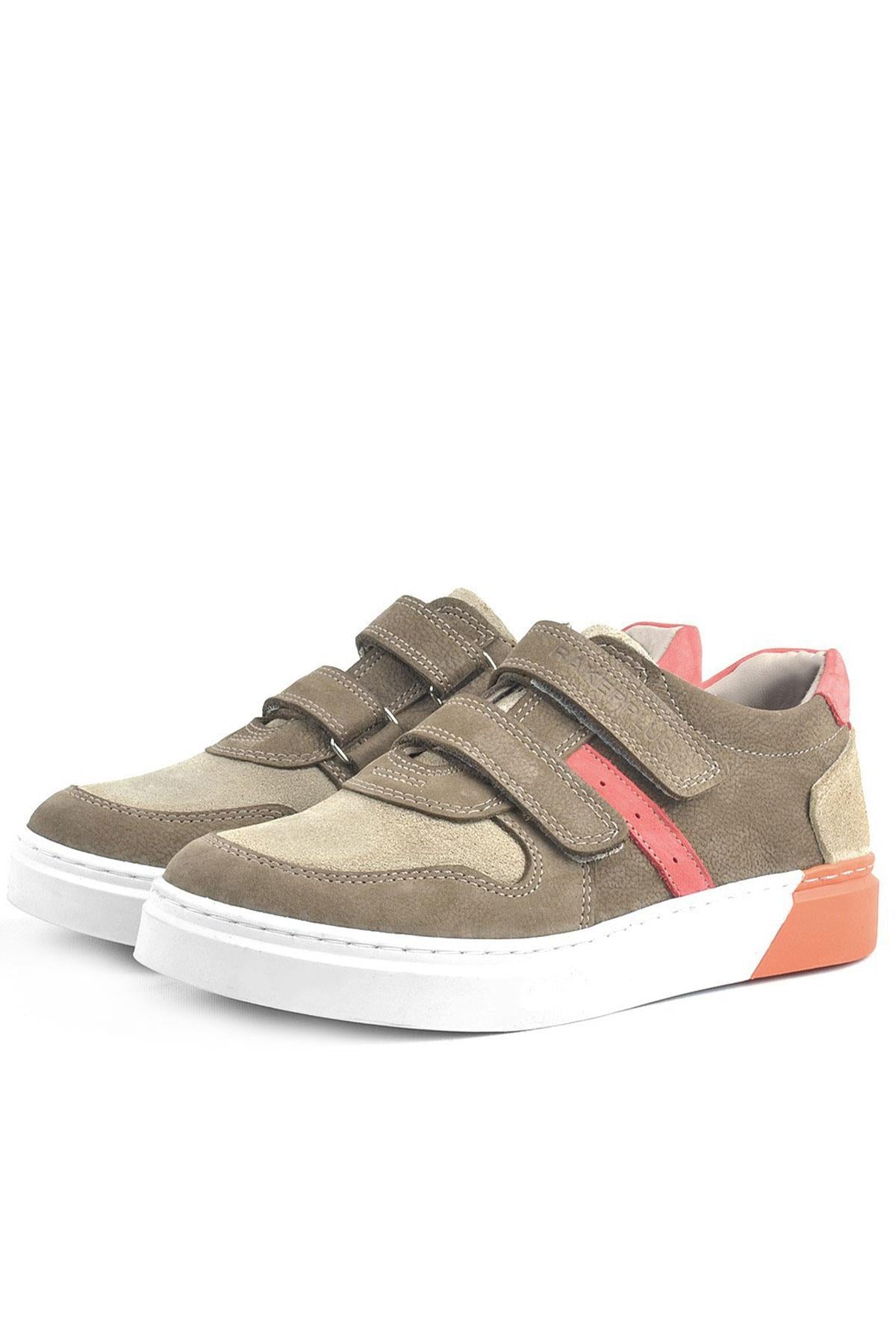 Rakerplus Genuine Leather Beige Color Boy's Sport Shoes 3751-KMT.36