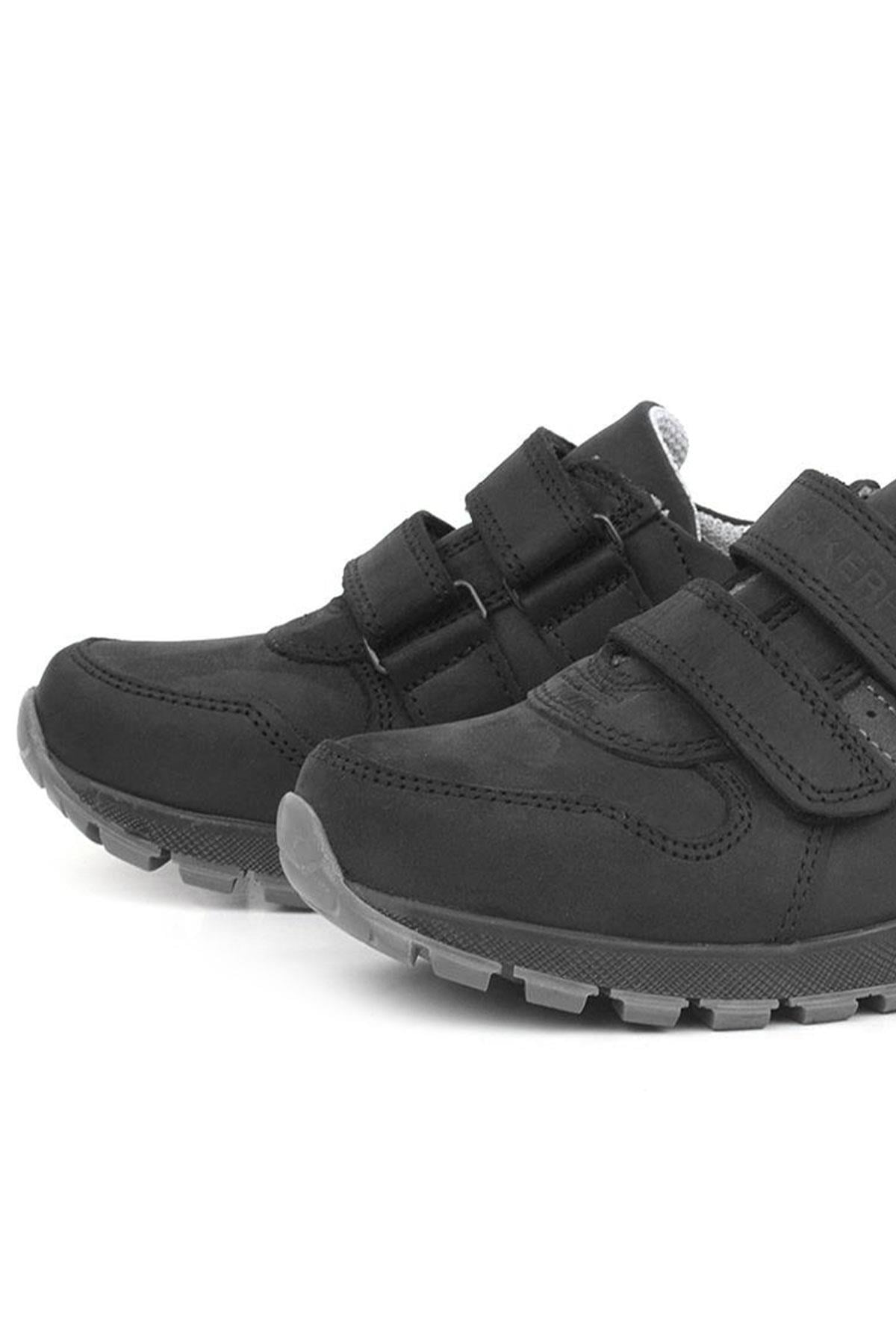 Rakerplus Genuine Leather Black Banded Kids Sportt Shoes 3750-SNG.31