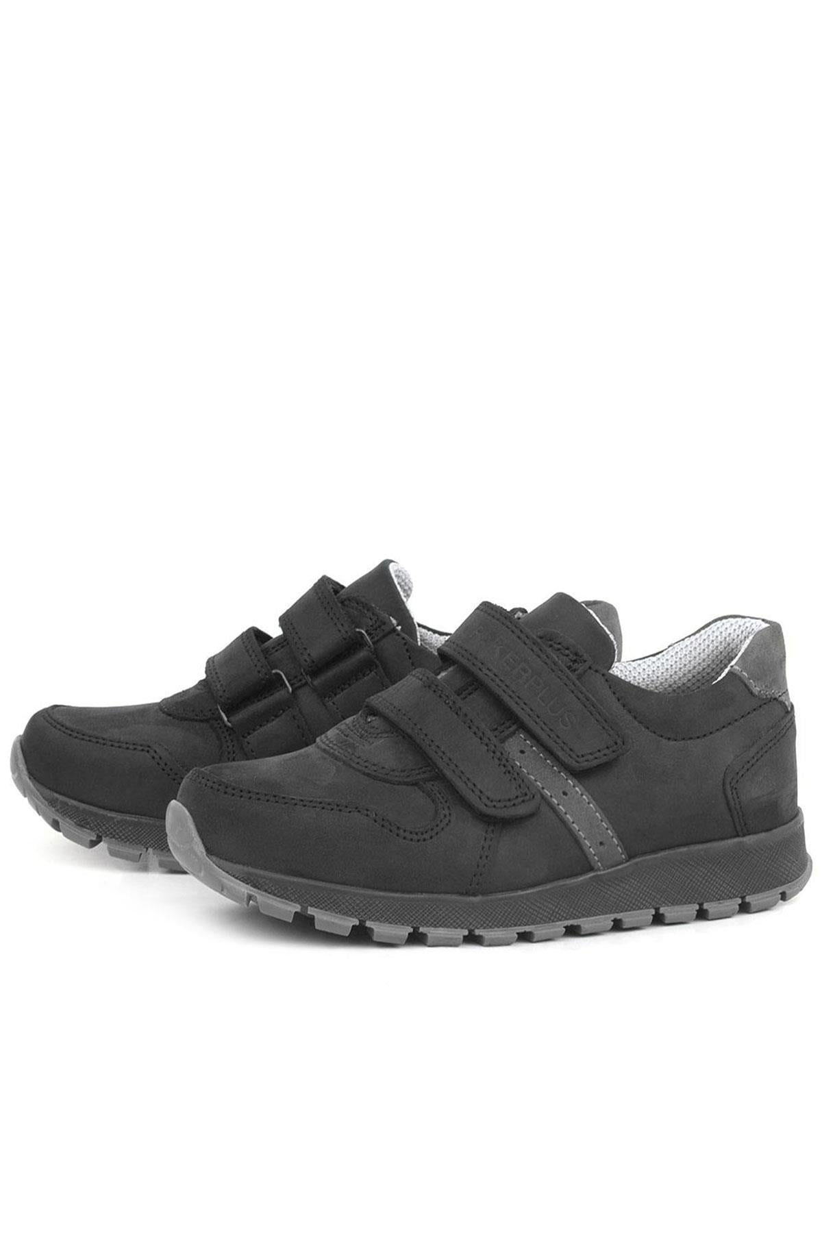 Rakerplus Genuine Leather Black Banded Kids Sportt Shoes 3750-SNG.31