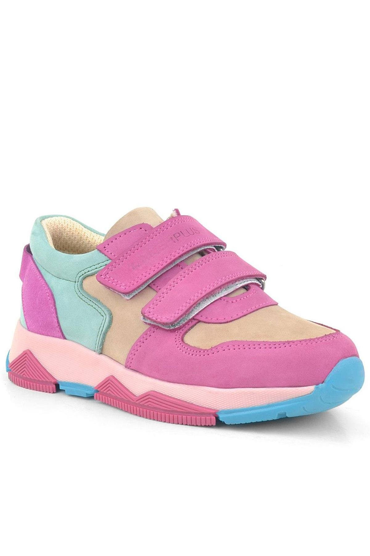 Rakerplus Genuine Leather Fuschia Pink Kids Sneakers Sports Shoes 3880-FPY.26