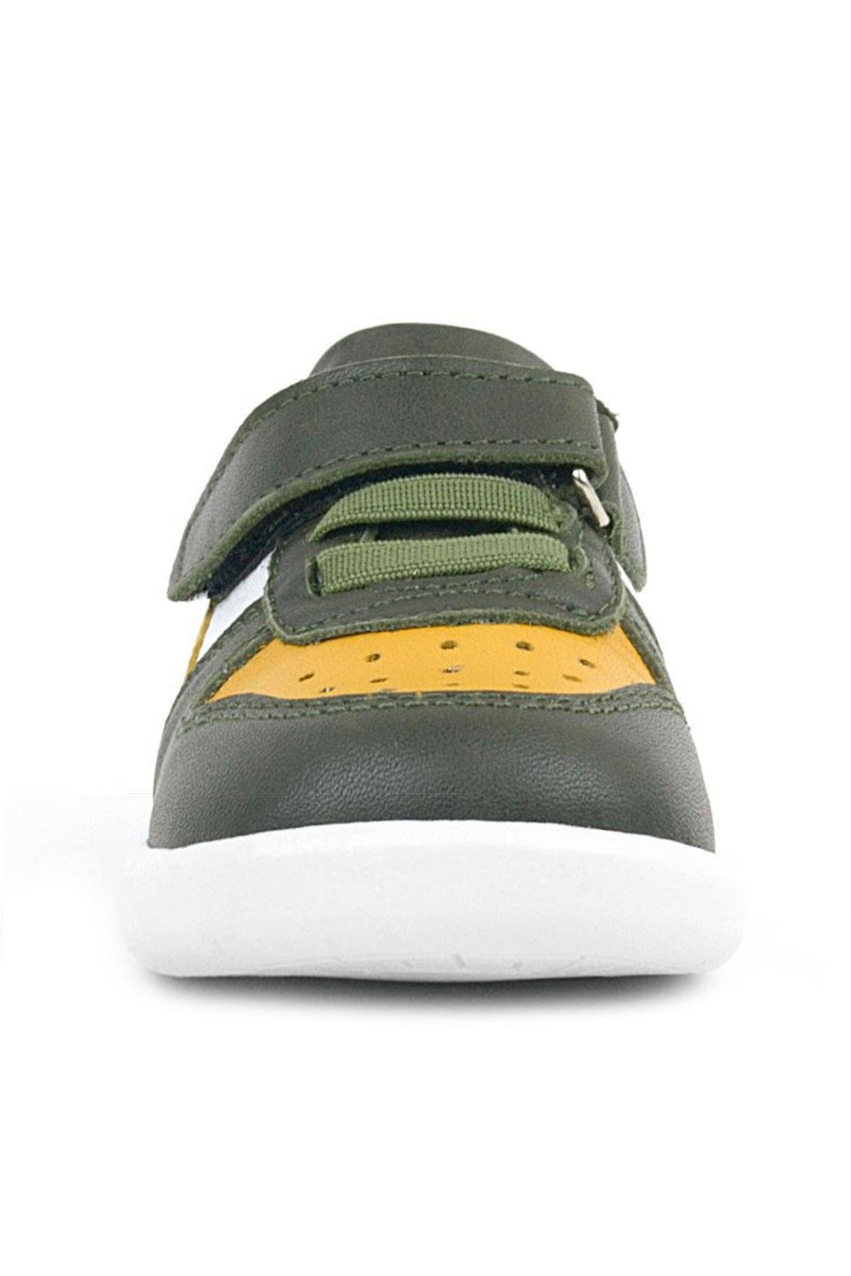 Rakerplus Genuine Leather Khaki Yellow Anatomic Baby Sports Shoes R800-HKSAB.19