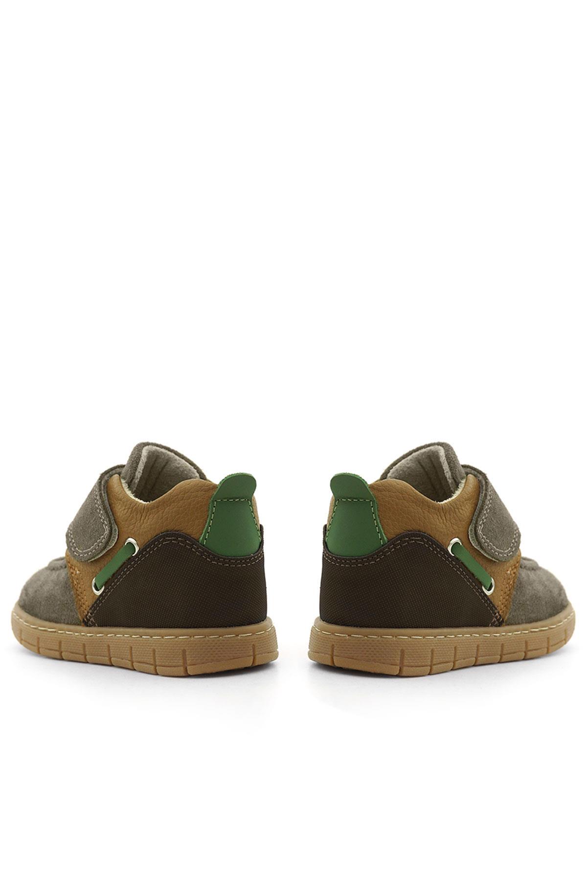 Rakerplus Hakiki Deri Kum Kahve Cırt Cırtlı Bebek Bot R940-KMK.25