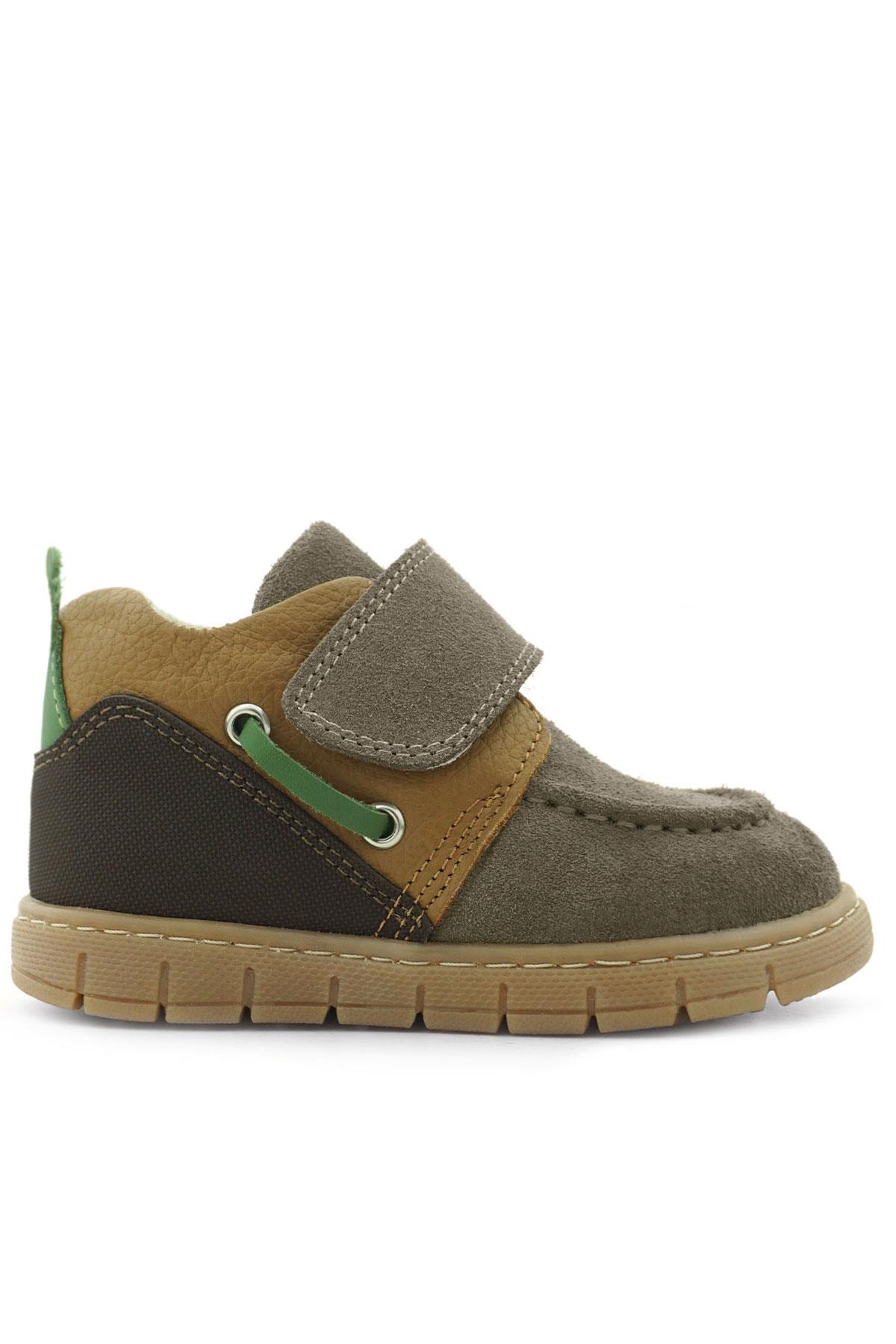 Rakerplus Hakiki Deri Kum Kahve Cırt Cırtlı Bebek Bot R940-KMK.25