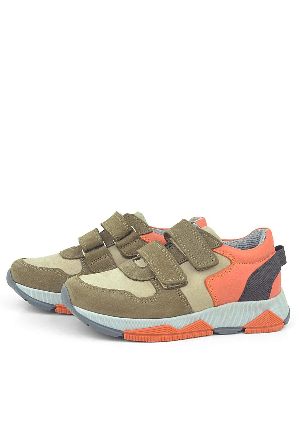 Rakerplus Genuine Leather Sand Color Color Kids Sneakers Sports Shoes 3880-KMT.26