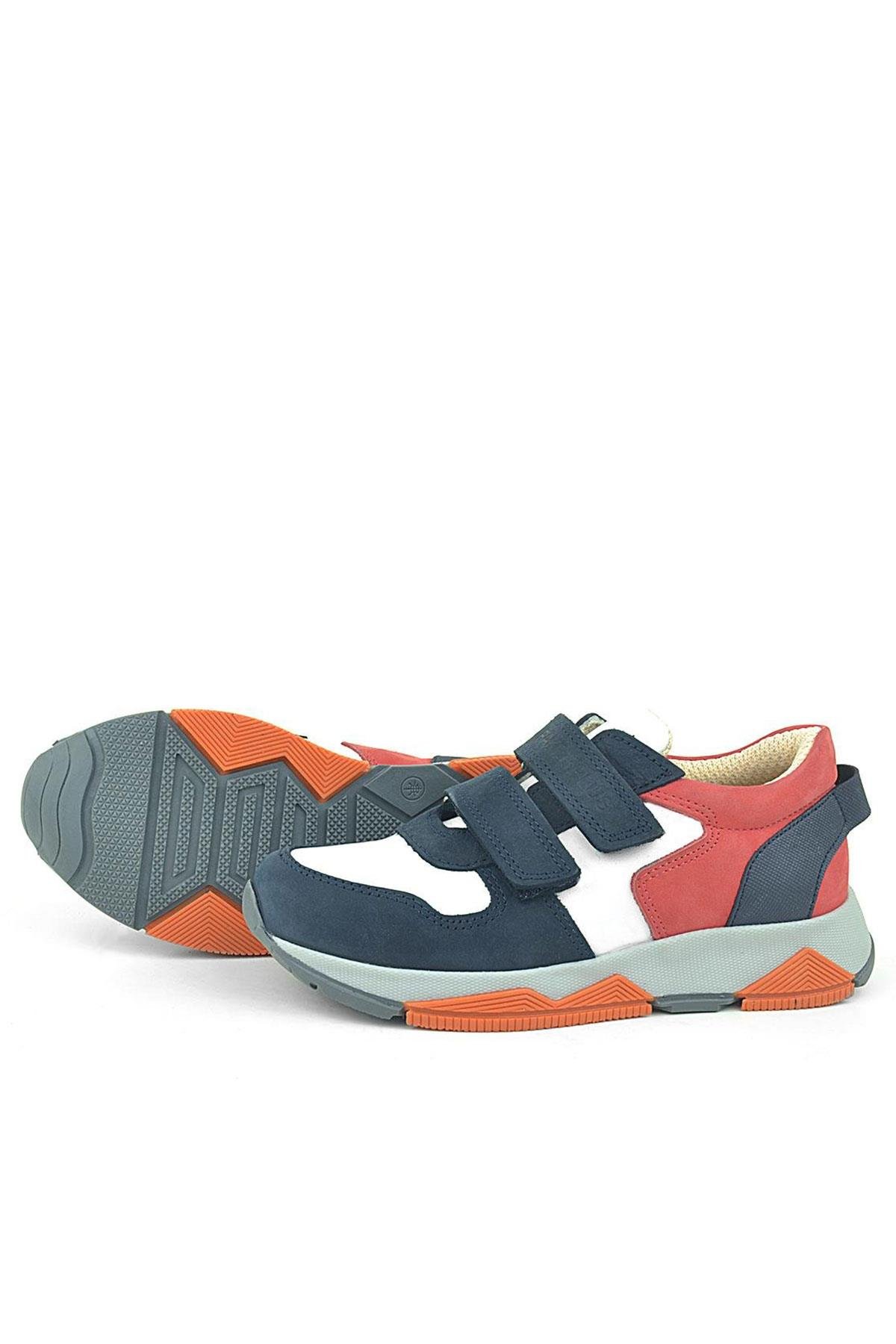 Rakerplus Genuine Leather Navy Blue Kids Sneakers Sports Shoes 3880-LKB.26