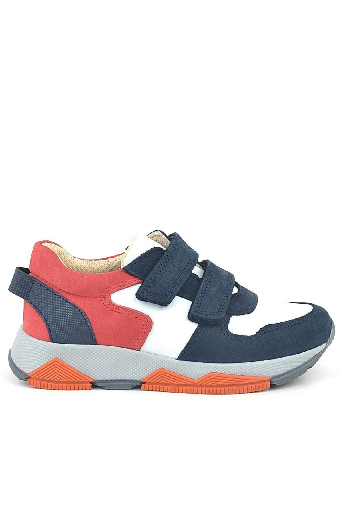 Rakerplus Genuine Leather Navy Blue Kids Sneakers Sports Shoes 3880-LKB.26