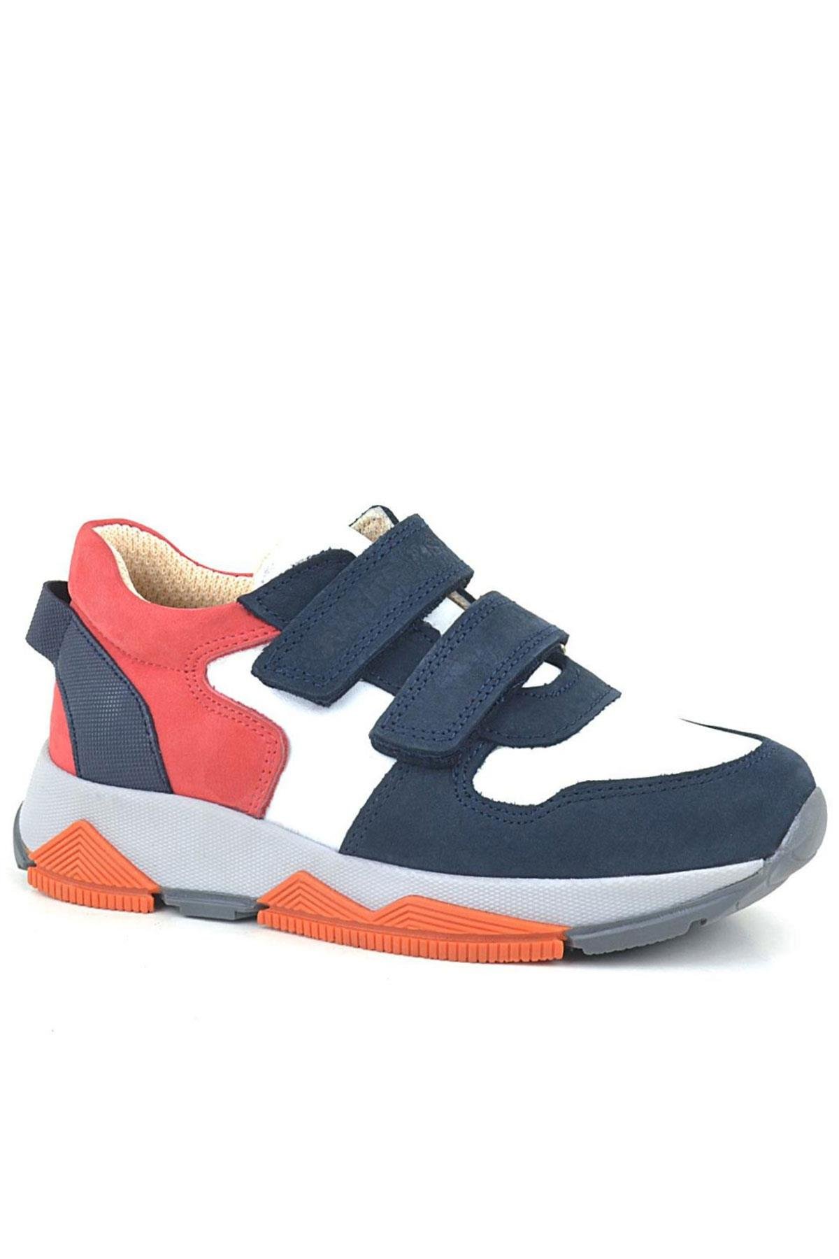 Rakerplus Genuine Leather Navy Blue Kids Sneakers Sports Shoes 3880-LKB.26