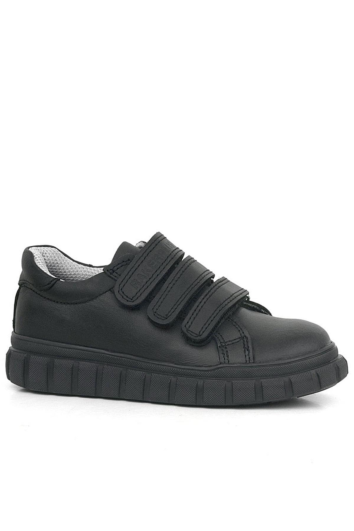 Rakerplus Genuine Leather Black Banded Sportts Shoes For Boys 4003-SS.26