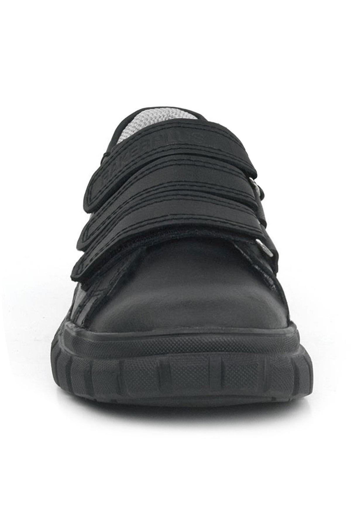 Rakerplus Genuine Leather Black Banded Sportts Shoes For Boys 4003-SS.26