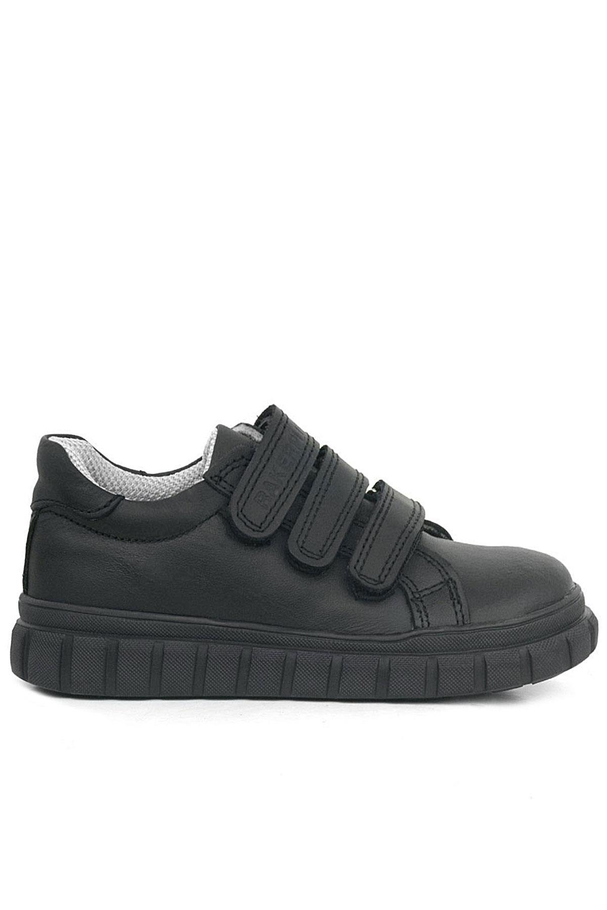 Rakerplus Genuine Leather Black Banded Sportts Shoes For Boys 4003-SS.26