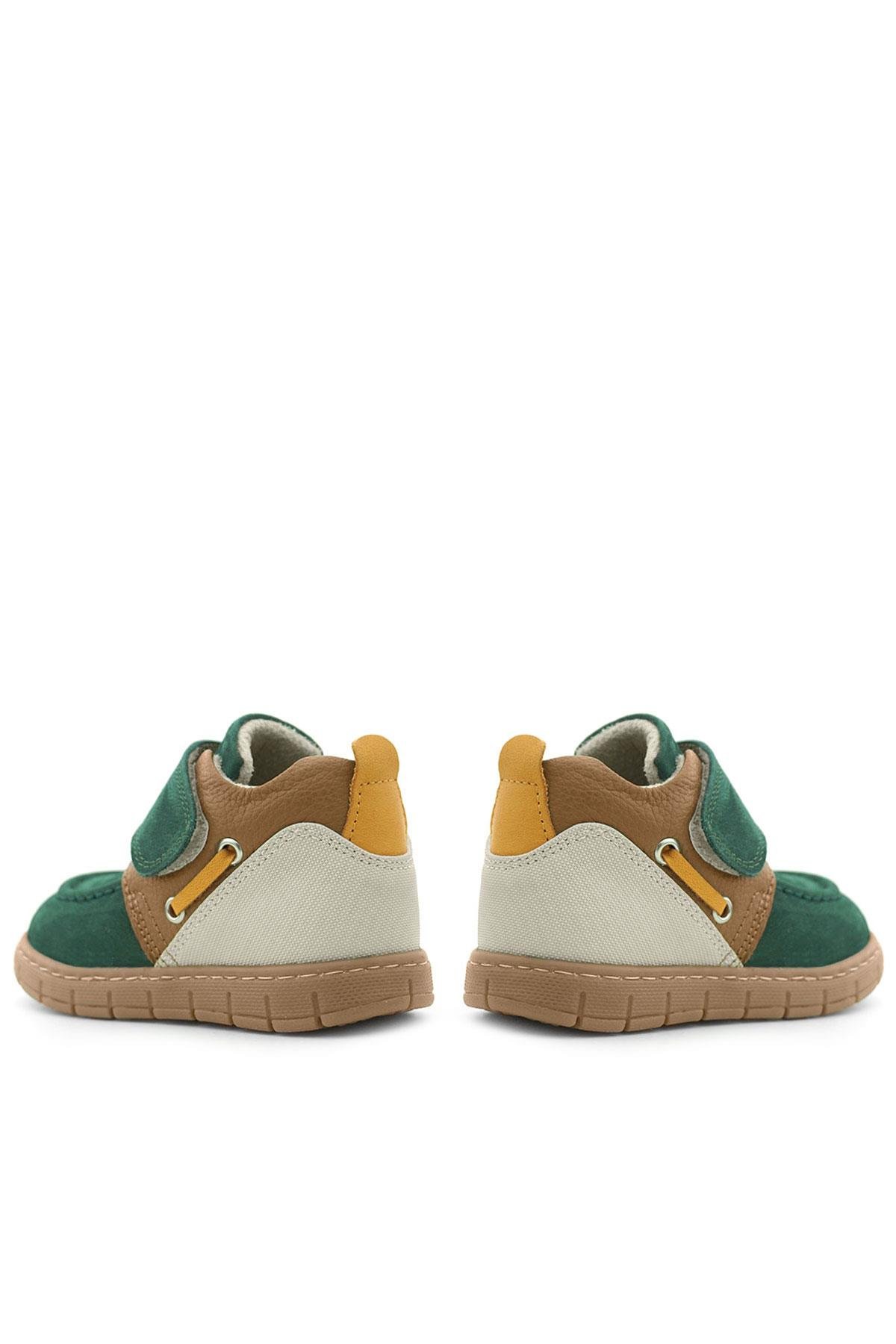 Rakerplus Hakiki Deri Yeşil Taba Cırt Cırtlı Bebek Bot R940-YTAB.25