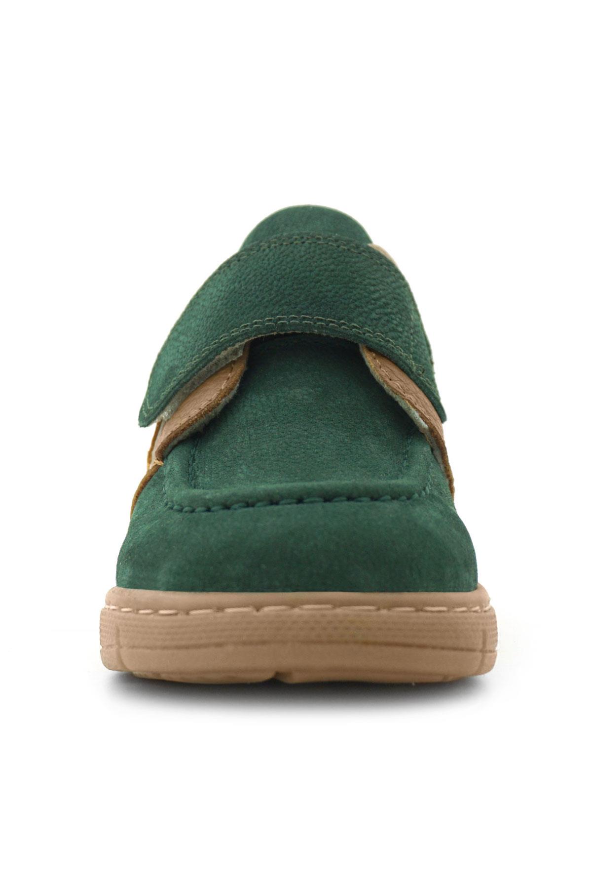 Rakerplus Hakiki Deri Yeşil Taba Cırt Cırtlı Bebek Bot R940-YTAB.25